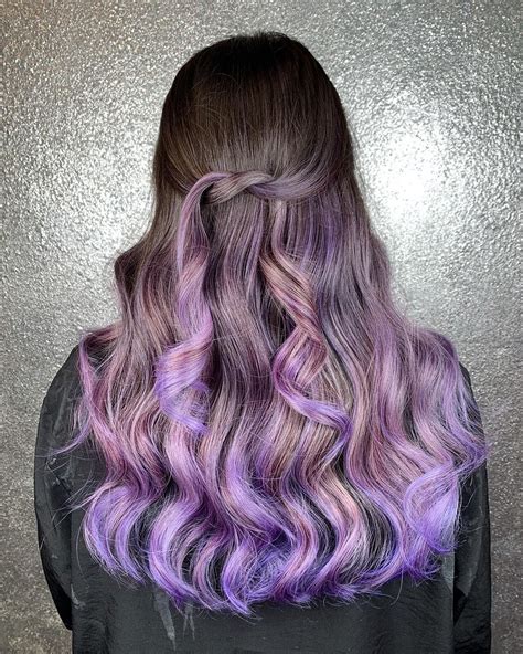 Luxurious Lavender Ends Dyed Hair Purple Purple Brown Hair Purple