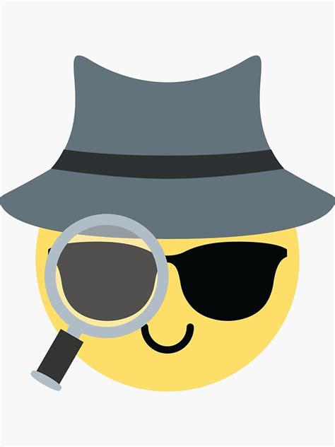 Detective Emoji Sticker By Hippoemo Redbubble