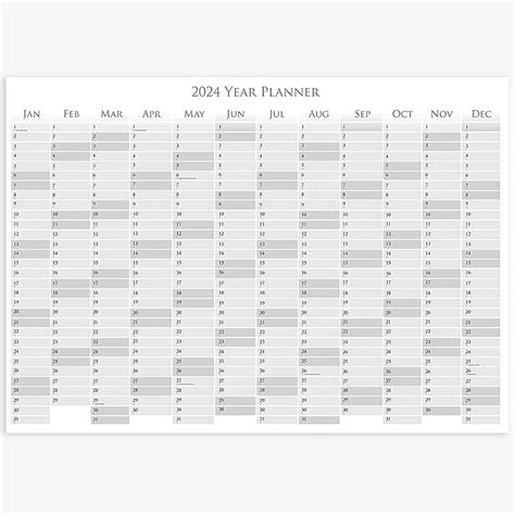Wall Planner 2024 A1 Large Full Year Wall Calendar Non Laminated