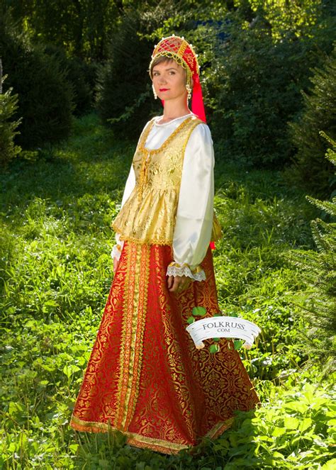 Russian Traditional Slavic Dress For Woman Sudarinya Scenic Etsy