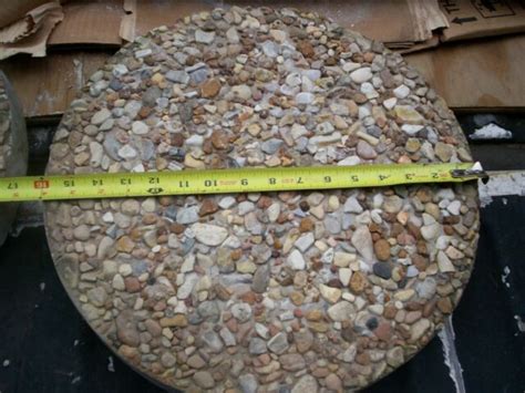 Hand Made 16 Inch Round Texas Blend Pea Gravel Stepping Stones 2 Inch