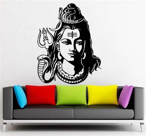 L28 2016 God Shiva India Hindu Religion Wall Sticker Home Decor Wall Decals Vinyl Wallpaper