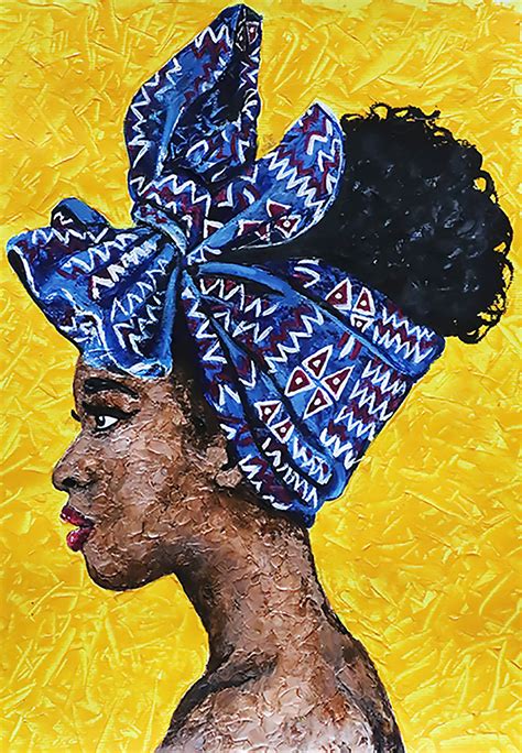 Modern Urban Africa Modern Print From Original Acrylics Painting Domna Art Black Women Art