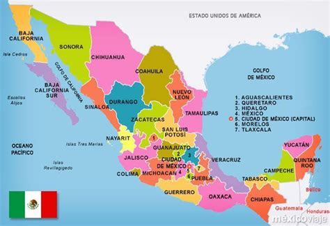 Mapa De Mexico Con Division Politica Y Nombres Muchas Gracias