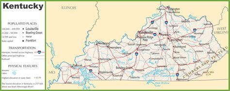 Map Of Kentucky Highways Draw A Topographic Map
