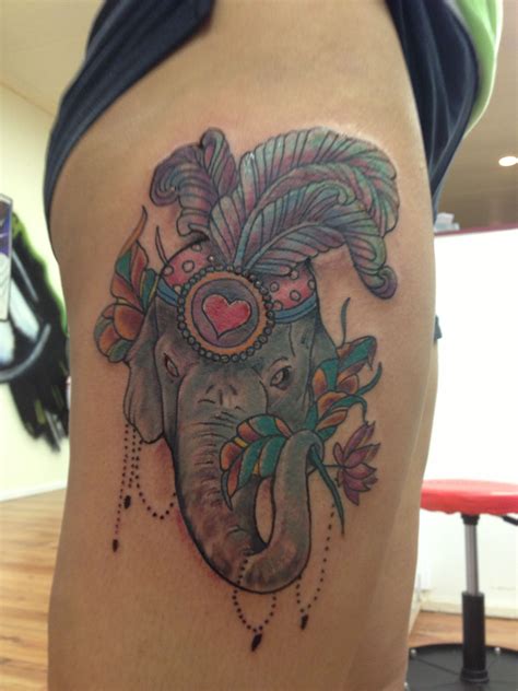 The greeks call the orchid as flower of magnificence. My Elephant tattoo. Elephants are the most loyal, and ...