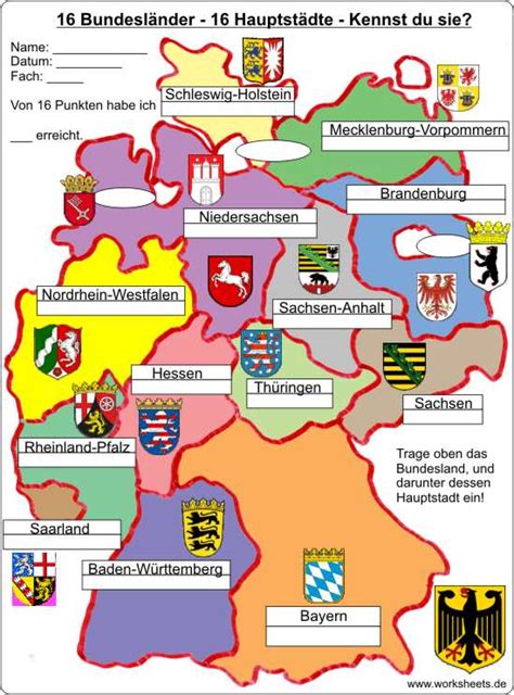 Unten ist eine kleine liste dieser regierungsbezirke mit den wichtigsten angaben wie hauptstadt, die liste ist 3. 16 Bundesländer-16 Hauptstädte - 16 federal states of Germany