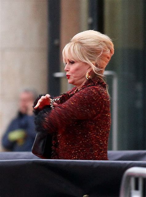 Joanna Lumley On The Set Of Absolutely Fabulous In London