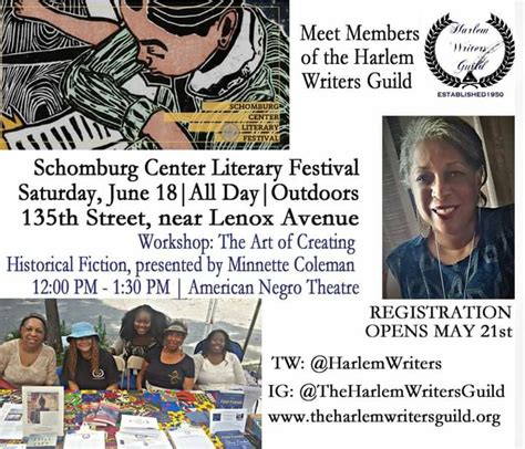 Harlem Writers Guild Schomburg Literary Festival 2022 Saturday June