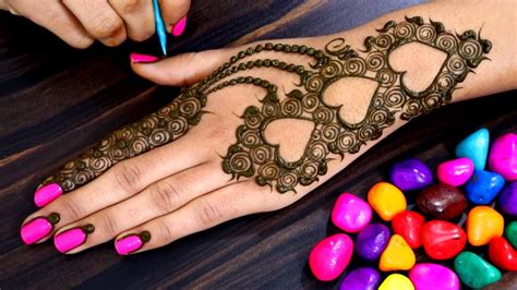I am sonali panda a youtuber and this is my mehandi and art creations page. Gol Tikki Mehndi Designs For Back Hand Images - Easy Round ...