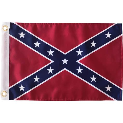 Rebel Flag 12 X18 Inch With Grommets Nylon Printed Flag