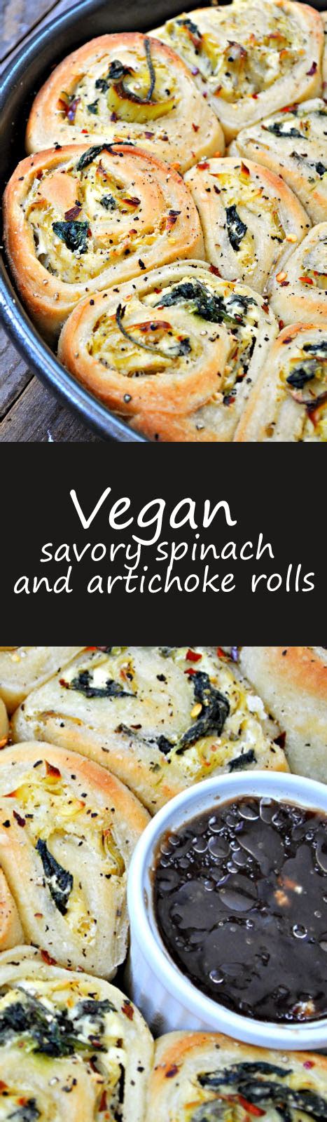 Vegan Savory Spinach And Artichoke Rolls Freerecipefoods