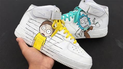 Rick & morty x nike air force 1 ⚡️. Rick and Morty Nike air force 1 customs - YouTube