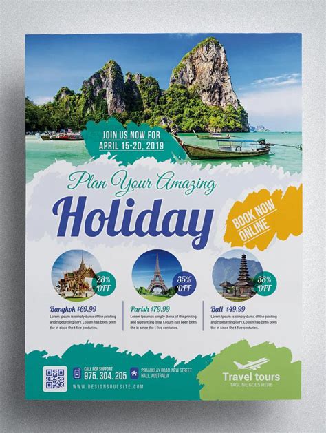 Holiday Travel Flyer Design Template Travel Poster Design Travel