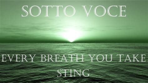 Every Breath You Take Sting Sotto Voce Choir Cover Youtube