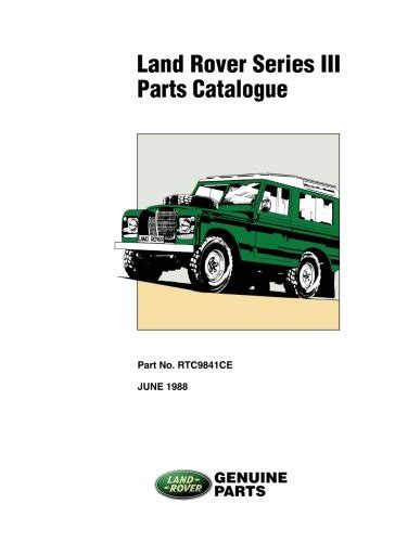 Land Rover Series 3 Parts Catalogue Bookworld