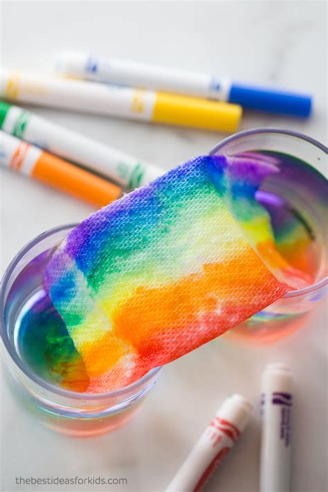 Grow A Rainbow Experiment Rainbow Experiment Science For Toddlers