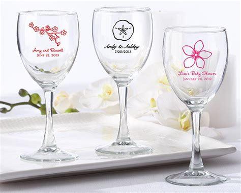 Personalized Wine Glass 8 5 Oz Wedding Wedding Party Favors And Supplies