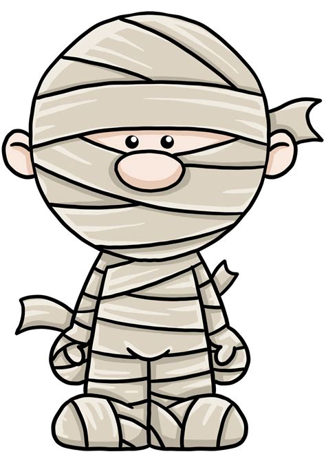 Cartoon Halloween Kids Clipart Mummy 10329623 Png