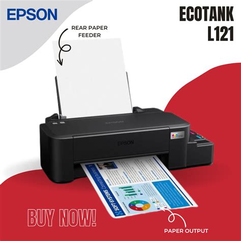 Epson L121 Printer Single Function Ciss Continous Ink Brand New With