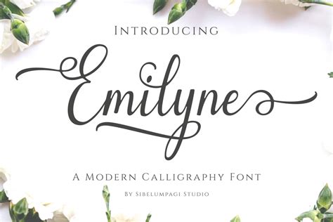 Emilyne (224349) | Script Fonts | Font Bundles | Calligraphy fonts, Fonts, Modern calligraphy fonts