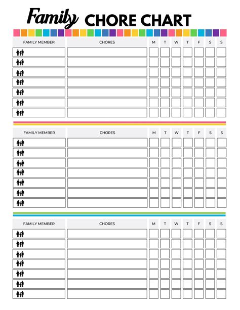 Template Free Customizable Free Printable Chore Charts