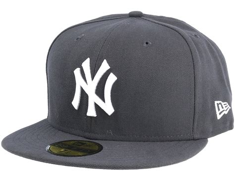 New York Yankees Mlb Basics Graphitewhite 59fifty Fitted New Era