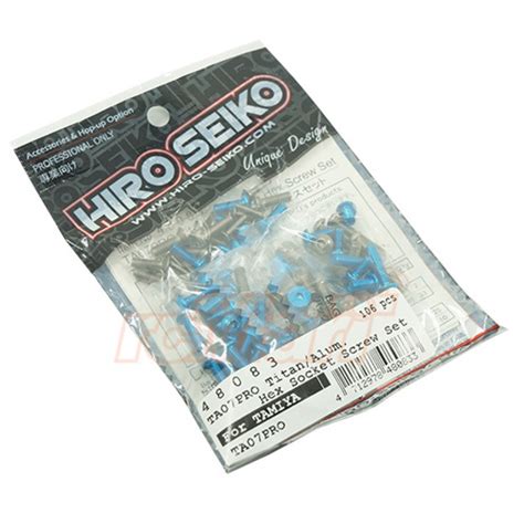 Hiro Seiko Hiro Seiko Titanium Aluminum Hex Socket Screw Set For Tamiya
