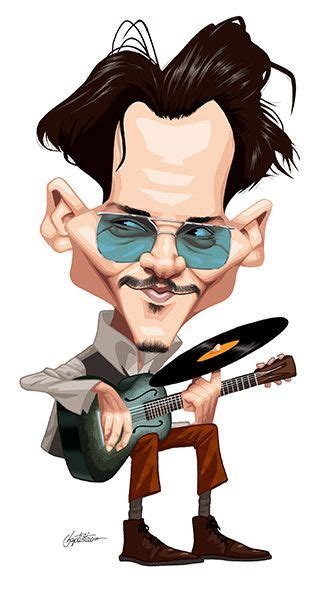 Johnny Depp Caricature Funny Faces Celebrity Drawings