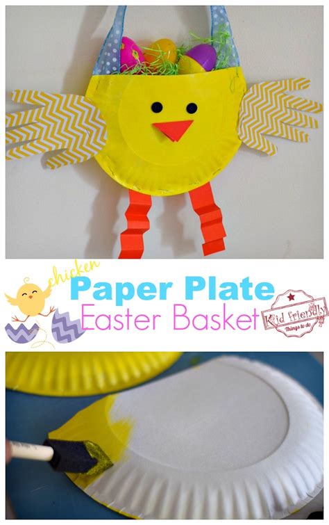 Fourteen free printable easter egg sets of various sizes to color, decorate and use for various crafts and fun easter activities. DIY Paper Plate Chicken Easter Basket Craft for Kids