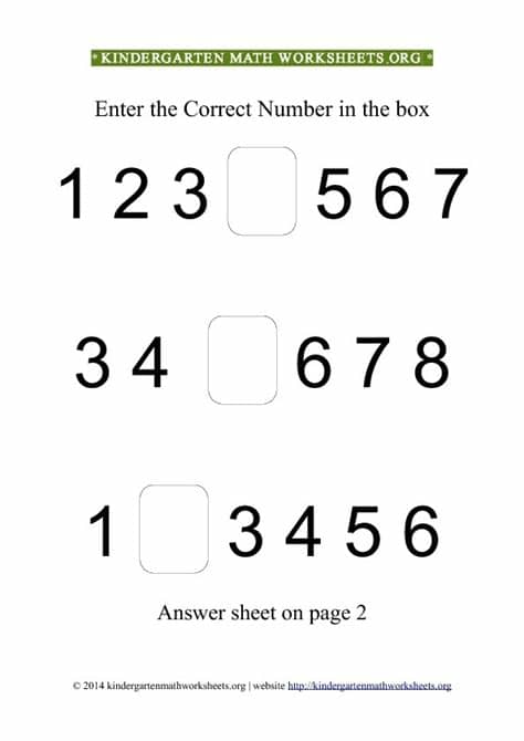 Kindergarten Math Worksheets for Kids. Download Free Math ...