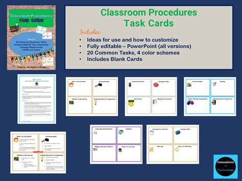 Classroom Procedures Task Cards Back To School Made By Teachers