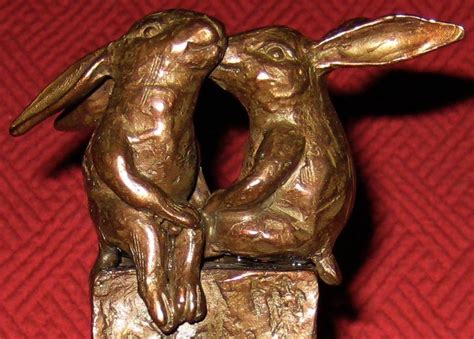 Vintage Bronze Kissing Rabbits Collectors Weekly