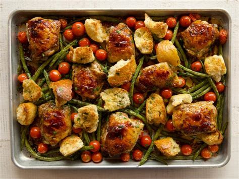 In a large bowl sift together flour, yellow cornmeal, baking powder, and kosher salt. Italian Chicken Sheet Pan Supper Recipe | Ree Drummond ...
