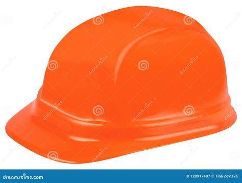 Construction Helmet On White Stock Image Image Of Security Hardhat