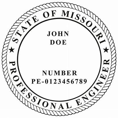 Stamp Engineer Professional Missouri Stamps Sign Custom