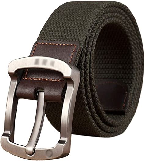 Men S Belt Canvas Elastic Fabric Webbing Belts For Men Amazon Co Uk