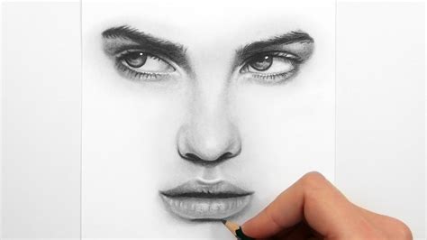 Drawing Eyes Nose And Lips With Graphite Pencils Youtube