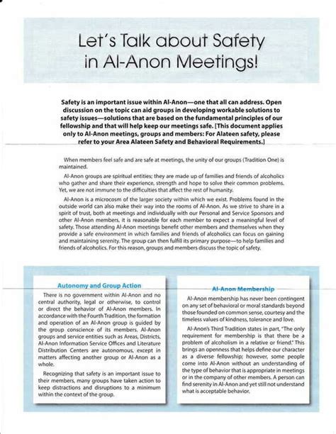 Meeting guide is a mobile app focused on helping people find a.a. Safety in meetings - Baton Rouge Al-Anon