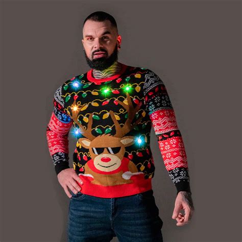 Rudy Lit Up Women S Led Ugly Christmas Sweater