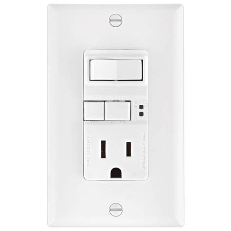 Eaton White 15 Amp Decorator Outletswitch Gfci Residential At