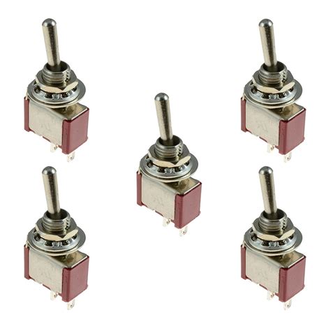 5 X Onoff Small Toggle Switch Miniature Spst 6mm Ac250v 3a 120v 5a In