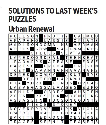 The Wsj Daily Crossword Edited By Mike Shenk Printable Wsj Crossword