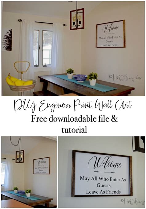 See more ideas about engineer prints, home diy, prints. DIY Engineer Print Large Welcome Sign - H20Bungalow