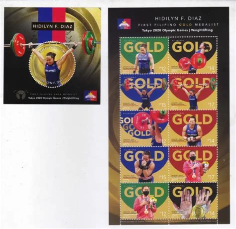 PHILIPPINES TOKYO Olympic First Filipino GOLD Medalist Sheet SS Mint NH EUR