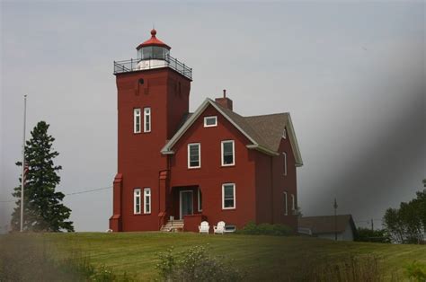 Two Harbors Mn Lighthouse On Lake Superiors North Shore Minnesota