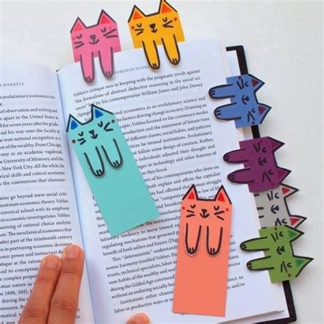 Marcador De Livros Em Formato De Gato Crafts Book Crafts Diy Bookmarks