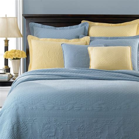 Blue And Yellow Historic Charleston Collection Matelasse Bedding Townhouse Linens
