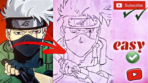 How To Draw Kakashi Hatake How To Draw Anime Step By Step Easy