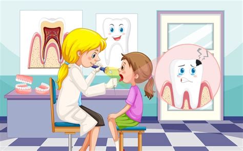 Mujer Dentista Examinando Los Dientes Del Paciente En La Clínica